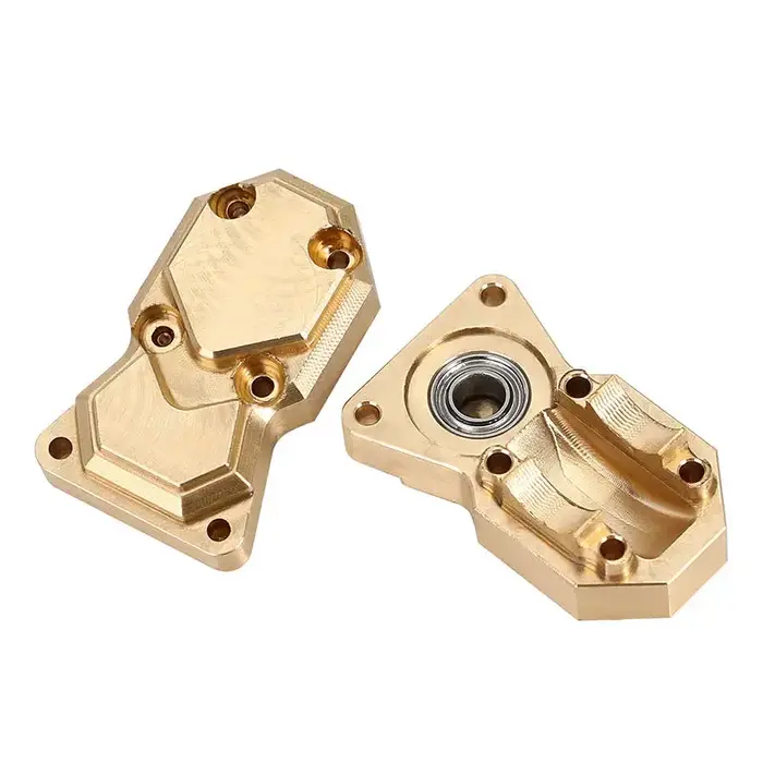 INJORA SCX24-82 - INJORA 2pcs 11g/pcs Heavy Front Rear Brass Diff Covers for Axial SCX24 AX24
