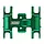 SCX24-12GN - INJORA Aluminum Gearbox Mount, Transmission Skid Plate for Axial SCX24, Green