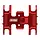 SCX24-12RD - INJORA Aluminum Gearbox Mount, Transmission Skid Plate for Axial SCX24, Red