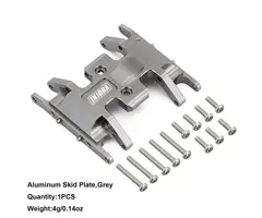INJORA SCX24-12GL - INJORA Aluminum Gearbox Mount, Transmission Skid Plate for Axial SCX24, Gray