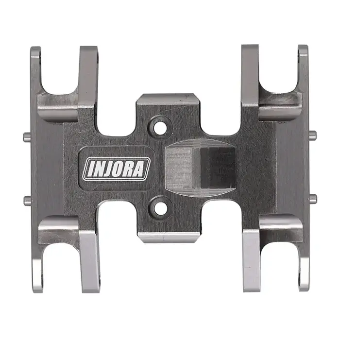 INJORA SCX24-12GL - INJORA Aluminum Gearbox Mount, Transmission Skid Plate for Axial SCX24, Gray