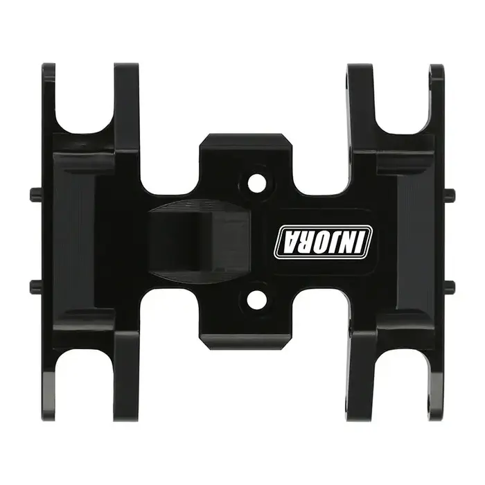 INJORA SCX24-12BK - INJORA Aluminum Gearbox Mount, Transmission Skid Plate for Axial SCX24, Black