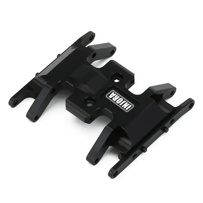 INJORA SCX24-12BK - INJORA Aluminum Gearbox Mount, Transmission Skid Plate for Axial SCX24, Black