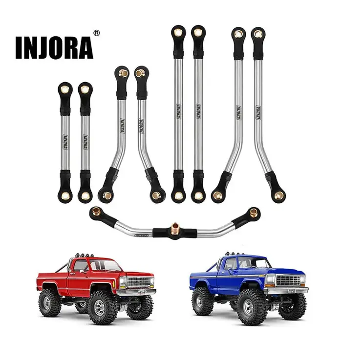 INJORA 4M-57-70SR - INJORA Stainless Steel High Clearance Links Set for 1/18 TRX4M High Trail K10 F150
