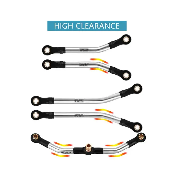 INJORA 4M-57-70SR - INJORA Stainless Steel High Clearance Links Set for 1/18 TRX4M High Trail K10 F150