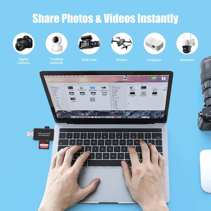 MICRO-USB-OTG - Critin SD/Micro SD Card Reader, Card Reader, Type C Micro USB OTG Adapter and USB 2.0 Portable Memory Card Reader for SDXC, SDHC, SD, MMC, RS-MMC, Micro SDXC, Micro SD, Micro SDHC Card and UHS-I Card