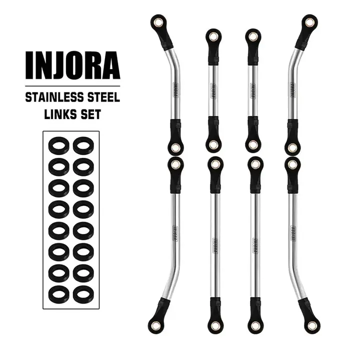 INJORA TRX4M-08SR - INJORA Stainless Steel High Clearance Chassis Links Set for 1/18 TRX4M Defender Bronco