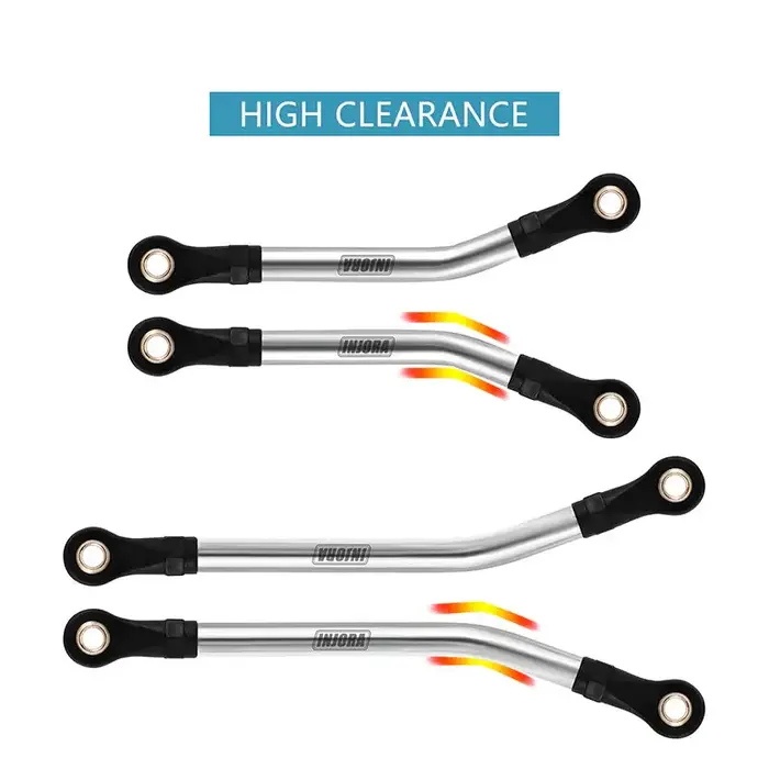 INJORA TRX4M-08SR - INJORA Stainless Steel High Clearance Chassis Links Set for 1/18 TRX4M Defender Bronco