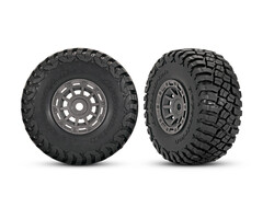 Traxxas 10870-GRAY - 1.4" Gray Wheels w/ BFG Mud-Terrain Tires (2), Mini Slash 4X4