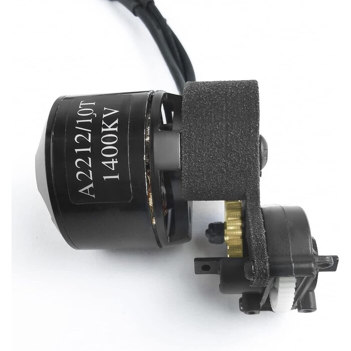 BX-SCX24-YSGWS-A-1T - MORLORDY RC Brushless Conversion Kit Motor Mount with Pinion Spur for 1/24 RC Crawler Car Axial SCX24 Upgrades Parts