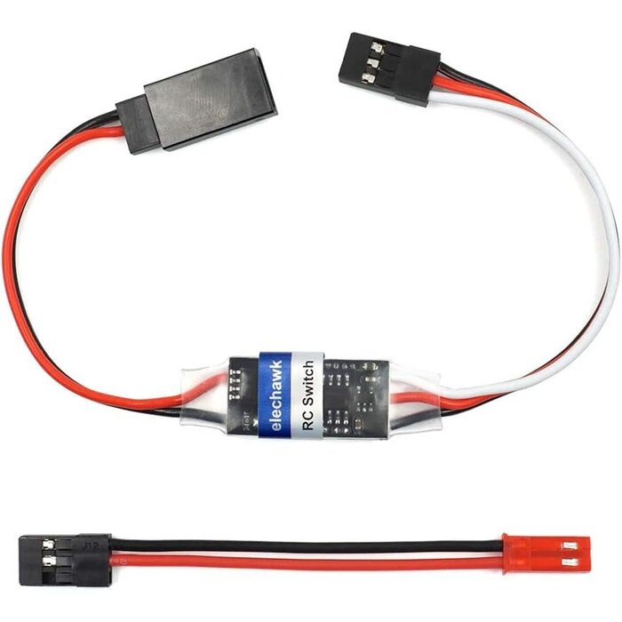 RCSW84 - elechawk RC Remote Controlled AUX On/Off Electronic Switch Relay for Car Truck Boat LED Light Drone (4A)