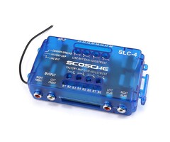 SLC4 - Scosche Line Output Converter/OEM Premium Amplifier Adapter - 4CH LOC High/Low RCA Converter Car Audio - Add New Amp or Retain Factory Amp - Line Level Converter for Car Stereo - Quality Sound
