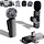 WM281 - Bulatry 2-Pack Wireless Mini Lavalier Lapel Microphone for iPhone, Android Phone(2 in 1) - 65ft Cordless Clip on Dual Mics with Noise Reduction 6H Working Time for Video Recording Vlogging, YouTube