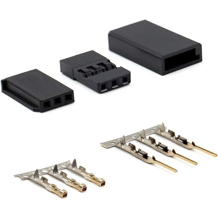 78908 - elechawk 30 Sets Servo Plug Male/Female Connector Crimp Pin Kit Compatible with Futaba for Hitec Spektrum RC