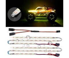 L-9-YLLW - elechawk Yellow Waterproof LED Light Strips for RC Cars Trucks Airplanes Boats Drones Fixed Wing AR Wing Model Underglow Light (Yellow)