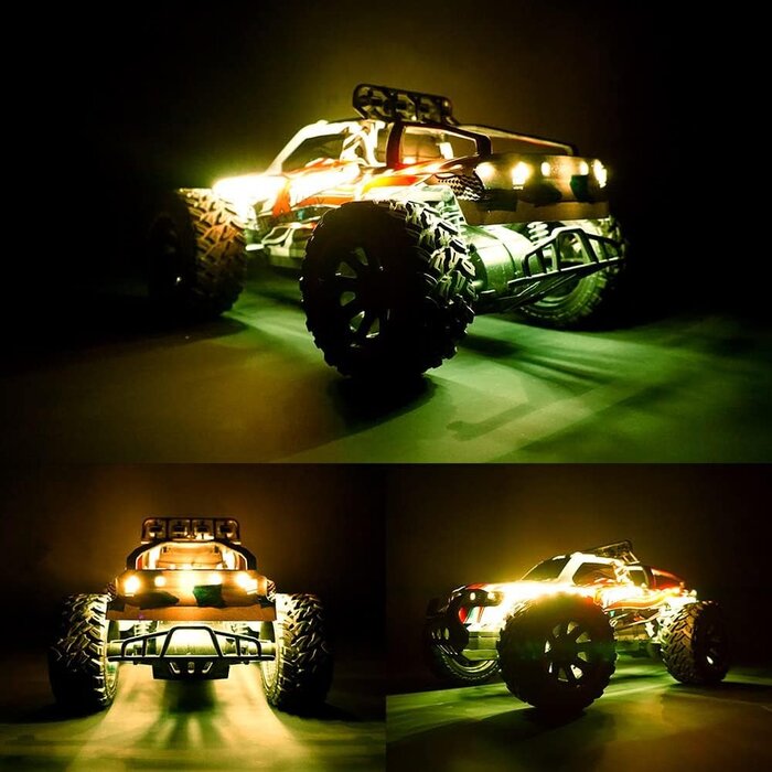 L-9-YLLW - elechawk Yellow Waterproof LED Light Strips for RC Cars Trucks Airplanes Boats Drones Fixed Wing AR Wing Model Underglow Light (Yellow)