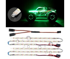 L-9-GRN - elechawk Green Waterproof LED Light Strips for RC Cars Trucks Airplanes Boats Drones Fixed Wing AR Wing Model Underglow Light (Green)