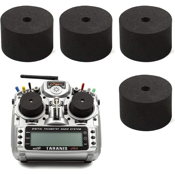 EAV4P - elechawk 4PCS RC Transmitter Stick Protector Protective Cover for Frsky X9D X7 Jumper T16 Flysky TH9X Spektrum