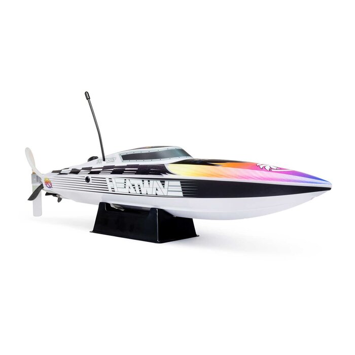 Pro Boat PRB08053T2 - Recoil 2 18" Self-Righting Brushless Deep-V RTR, Shreddy, White