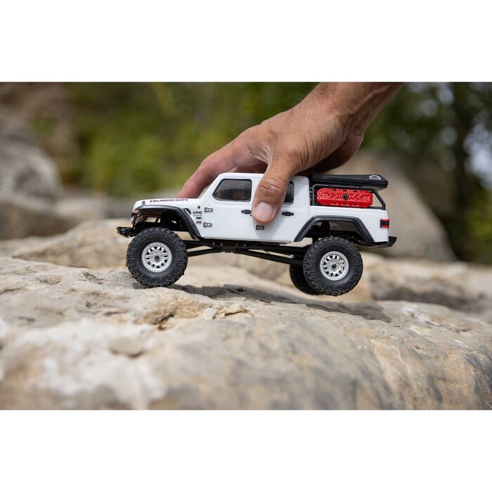 Axial AXI00005V2T4 - 1/24 SCX24 Jeep JT Gladiator 4X4 RTR Brushed Rock Crawler (Battery & Charger Included), White