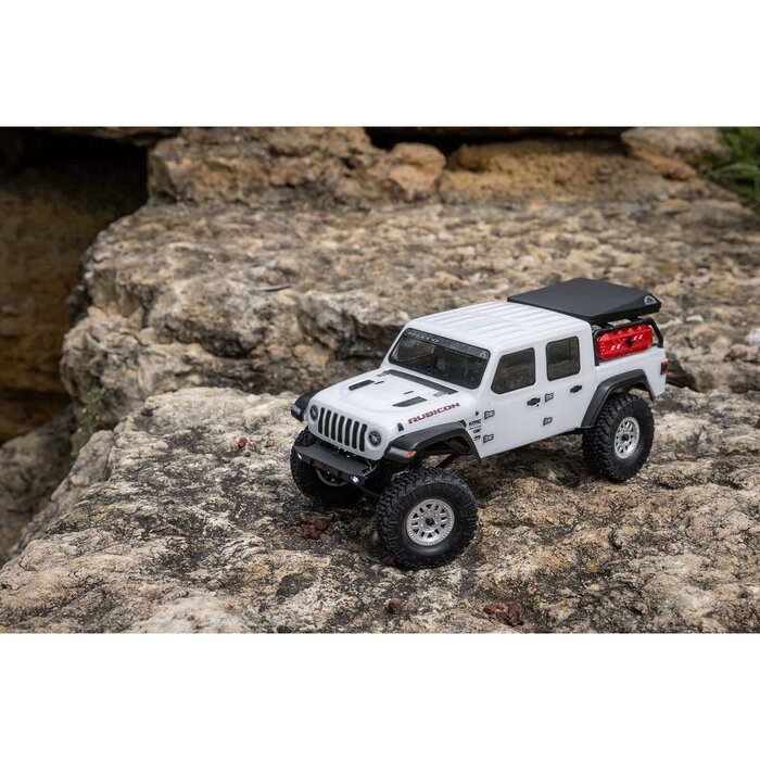 Axial AXI00005V2T4 - 1/24 SCX24 Jeep JT Gladiator 4X4 RTR Brushed Rock Crawler (Battery & Charger Included), White