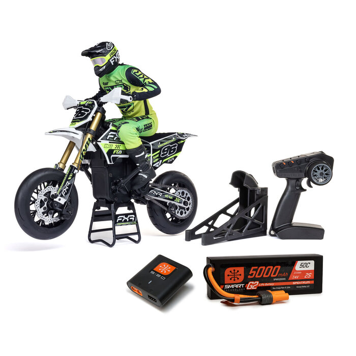 Losi LOS-2310  - 1/4 Losi Promoto-SM FXR Supermoto, White (Battery and Charger Included)
