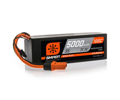 SPEKTRUM SPMX50003S100H5 - 11.1V 5000mAh 3S 100C Smart Hardcase LiPo Battery: IC5