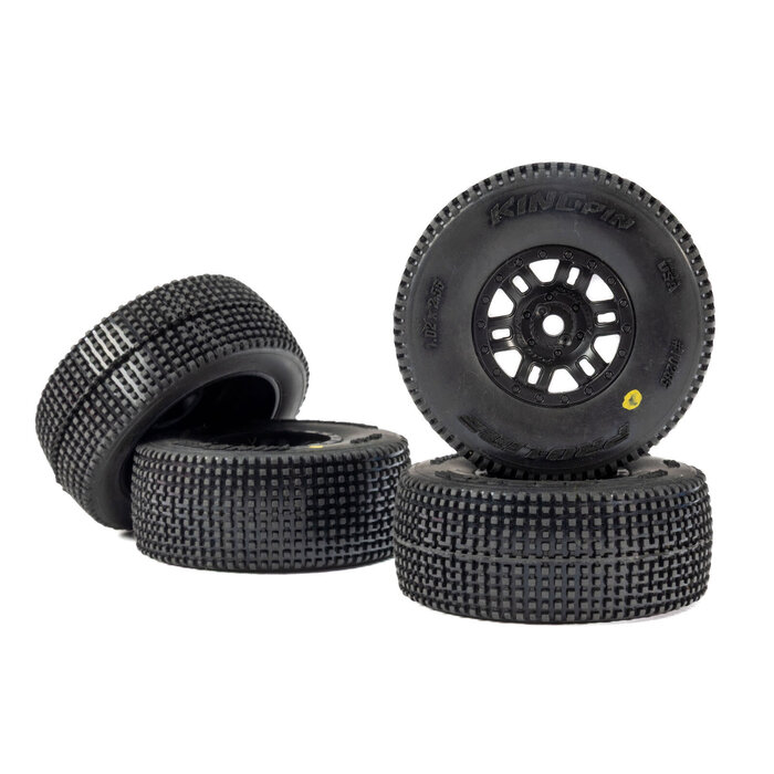 Pro-Line Racing PRO1028510 - 1/16 King Pin Front/Rear Tires MTD 12mm Black Split Six (4): MOJAVE GROM