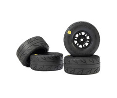 Pro-Line Racing PRO1034310 - 1/16 Vector Front/Rear Tires MTD 12mm Black Split Six (4): MOJAVE GROM