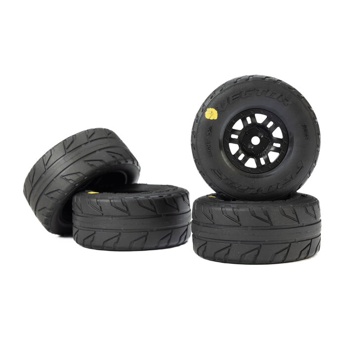 Pro-Line Racing PRO1034310 - 1/16 Vector Front/Rear Tires MTD 12mm Black Split Six (4): MOJAVE GROM