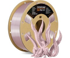 OVPLA-SILK-SLVR-PNK - OVERTURE Silk PLA Filament 1.75mm, Clog-Free Shiny, Metallic Shine 3D Printer Filament, 1kg Spool (2.2lbs), Ideal for Cosplay Jewelry & Home Decor (Silk Silver Pink)