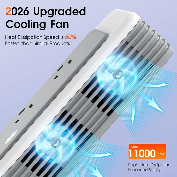 220V-110V-CONV-TC - Mapambo 220V to 110V Voltage Converter US to Europe for Curling Iron and Hair Straighteners, Power Converter for European Travel Plug Adapter with 2 USB A & 2 USB C Ports (Type C-Europe)