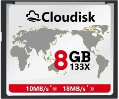 CF-8GB - Cloudisk Compact Flash Card 8GB 133X CF 2.0 Card Performance for DSLR Camera, Vintage Digital Camera and Industry Equipment (8 GB)