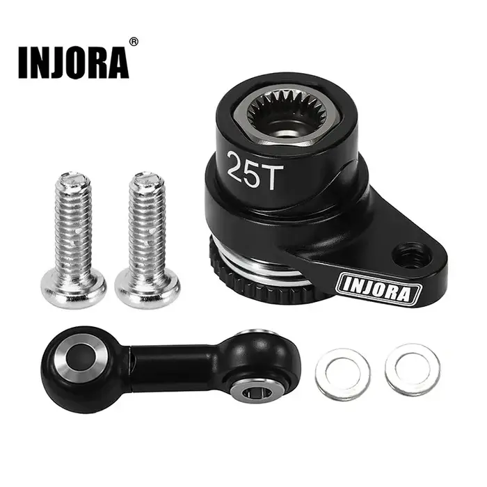 INJORA GROM-11BK - INJORA Aluminum Servo Saver for Arrma Mojave Typhon Granite Grom Losi Nascar