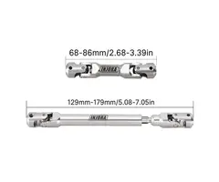 INJORA CD04-68-129 - INJORA 68mm+129mm Stainless Steel Heavy-Duty Drive Shaft for 1/10 RC Crawler
