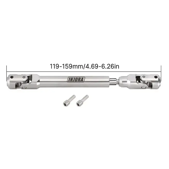 INJORA DG-CD04-119 - INJORA 119-159mm Stainless Steel Heavy-Duty Drive Shaft for 1/10 RC Crawler
