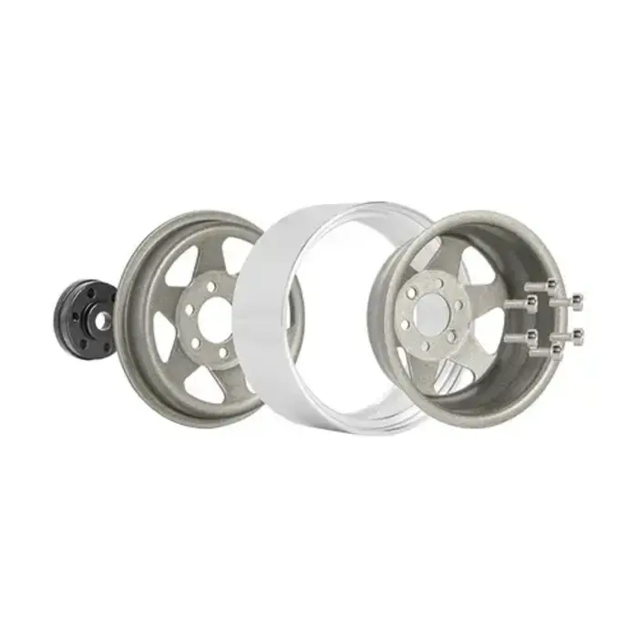 INJORA YQW-1948GL - INJORA 1.9" Offset -8.9mm Deep Dish Stamped Beadlock Wheel Rims for 1/10 RC Crawlers (4) Gray