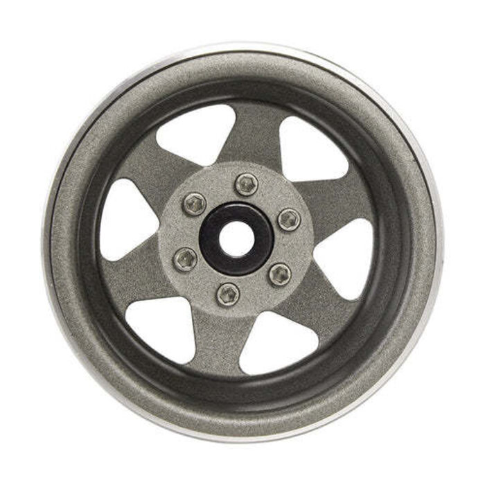 INJORA YQW-1948GL - INJORA 1.9" Offset -8.9mm Deep Dish Stamped Beadlock Wheel Rims for 1/10 RC Crawlers (4) Gray