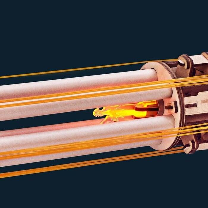 ROELQA01 - Rotating Barrel Machine Gun Toy 3D Wooden Puzzle