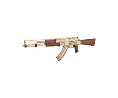 ROELQ901 - Justice Guard Gun Models; AK-47 Assault Rifle Rubber Band Gun