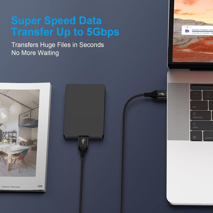 USB-A-USB-A-10ft - ANDHOT USB to USB Cable, 10 FT USB-A to USB-A Male to Male USBCable Double End USB3.0 Cable A to A Data Transfer Cord for Laptop Cooling Pad,Soundbar,Monitor,TV,KVM,DVD Player,Hard Drive Enclosures