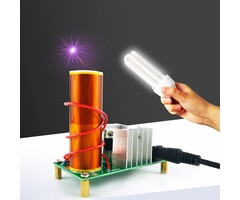 TESLA-COIL-KIT - WWZMDiB Mini DIY Tesla Coil Kit Practice Soldering Project Electronic Kit for Adults which can Sing, wirelessly Transmit Electricity, Light Fluorescent Lamps, and Have Wonderful arcs.