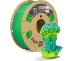 OVPLA-SLK-TRPC - OVERTURE Silk PLA Rainbow Filament 1.75mm, Bi-Color Shiny PLA Finish, Smooth & Glossy, 1kg Spool (2.2lbs), Ideal for Cosplay Jewelry & Home Decor (Silk Tropic)