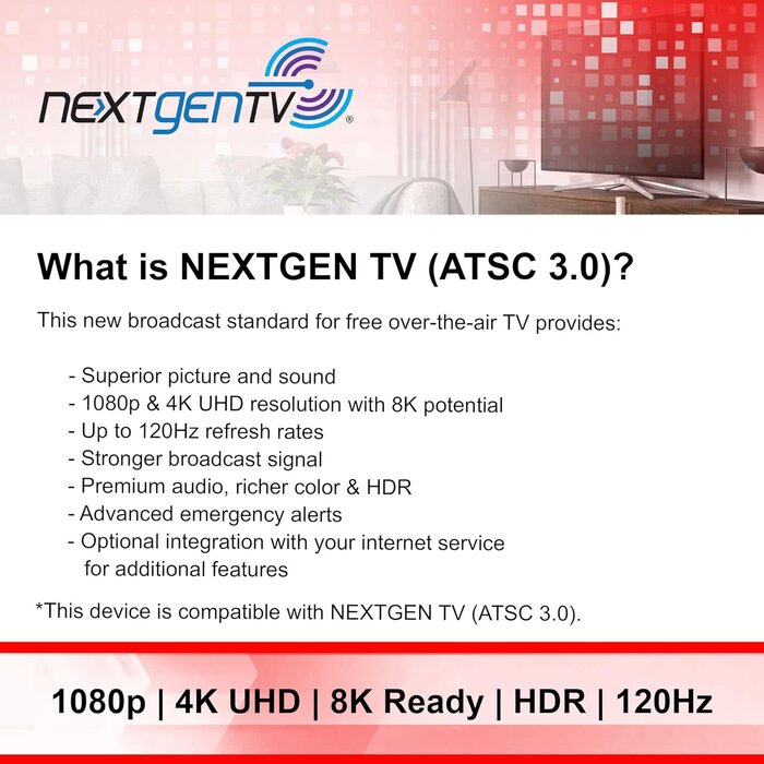 42178-3 - GE Indoor HD Digital TV Antenna Amplifier, Low Noise Antenna Signal Booster, Clears Up Pixelated Low-Strength Channels, Supports HD Smart TV VHF UHF, AC Adapter, Black, 42178