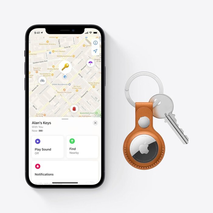 MX532LL/A - Apple AirTag (1st Generation). Keep Track of and find Your Keys, Wallet, Luggage, Backpack, and More. Simple one-tap Set up with iPhone or iPad, Bluetooth