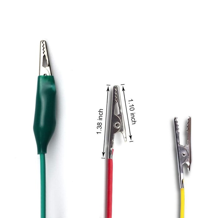 U6046-F - UCTRONICS 1 Pack 8 inch Breadboard Alligator Clip Jumpers - Gator to Female Jumper Wires Test Lead for Power Supply, LED Strips, Multimeters, Arduino Lilypad and Raspberry Pi