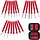 RED21 - XLWJBES Upgraded Terminal Removal Tool Kit, 21Pcs Red Electrical Pin Removal Tool Kit, Electrical Wire Connector Pin Release Tool, Automotive Terminal Release Kit for Household Devices