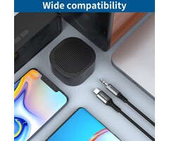 USBC-3.5MM-3FT - QianLink USB-C to 3.5mm Audio Aux Jack Cable (3.3ft), Type C to 3.5mm Headphone Car Stereo Cord for iPhone 15 16 17 Pro Max, Samsung Galaxy S25 S24 S23 S22 S21 Ultra, Note 20 10, Pixel 9 8 XL, iPad Pro