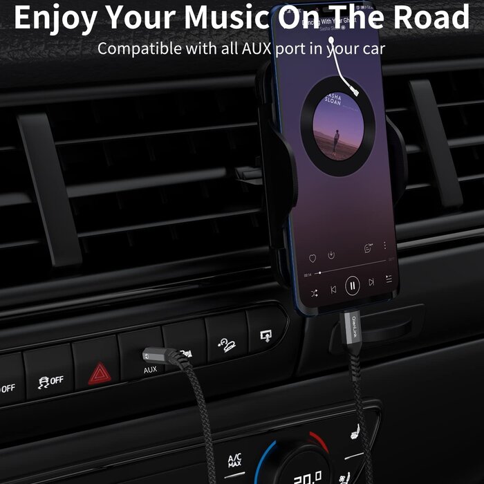 USBC-3.5MM-3FT - QianLink USB-C to 3.5mm Audio Aux Jack Cable (3.3ft), Type C to 3.5mm Headphone Car Stereo Cord for iPhone 15 16 17 Pro Max, Samsung Galaxy S25 S24 S23 S22 S21 Ultra, Note 20 10, Pixel 9 8 XL, iPad Pro