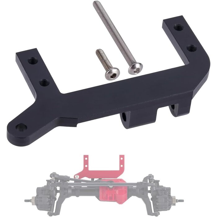 TRX4-SVO-AXL-MNT - YSKMLOLP TRX4 Servo on Axle Mount, Aluminum TRX4 SOA Mount 4-Link Suspension for 1/10 RC Crawler Car, CNC Aluminum Servo Mount for Traxxas TRX4 (Black)